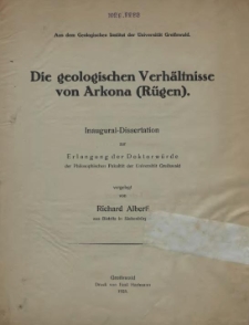 Die geologischen Verhältnisse von Arkona (Rügen)