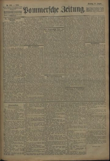 Pommersche Zeitung : organ für Politik und Provinzial-Interessen. 1909 Nr. 185