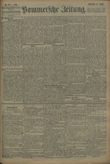 Pommersche Zeitung : organ für Politik und Provinzial-Interessen. 1909 Nr. 190 Blatt 1