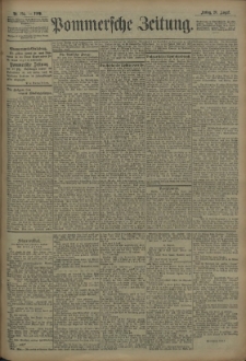 Pommersche Zeitung : organ für Politik und Provinzial-Interessen. 1909 Nr. 196 Blatt 1