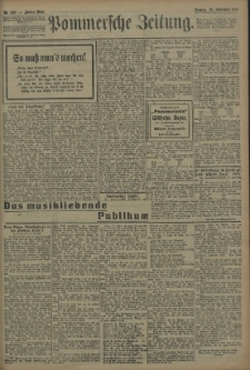 Pommersche Zeitung : organ f&uuml;r Politik und Provinzial-Interessen. 1909 Nr. 225