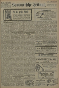 Pommersche Zeitung : organ für Politik und Provinzial-Interessen. 1909 Nr. 268 Blatt 1