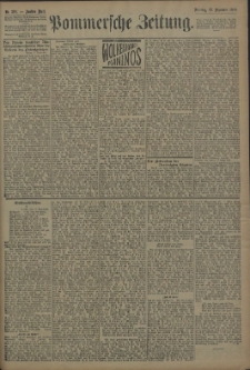 Pommersche Zeitung : organ für Politik und Provinzial-Interessen. 1909 Nr. 290