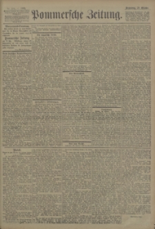 Pommersche Zeitung : organ für Politik und Provinzial-Interessen. 1903 Nr. 257 Blatt 1
