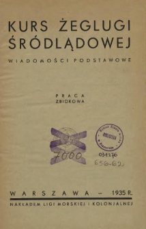 Kurs żeglugi śródlądowej : wiadomości podstawowe