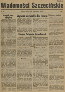 Wiadomości Szczecińskie : biuletyn Urzędu Informacji i Propagandy na Okręg Pomorze Zachodnie. R.1, 1945 nr 30