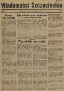 Wiadomości Szczecińskie : biuletyn Urzędu Informacji i Propagandy na Okręg Pomorze Zachodnie.R.1,1945 nr 31
