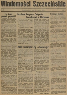 Wiadomości Szczecińskie : biuletyn Urzędu Informacji i Propagandy na Okręg Pomorze Zachodnie. R.1, 1945 nr 32