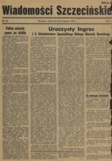 Wiadomości Szczecińskie : biuletyn Urzędu Informacji i Propagandy na Okręg Pomorze Zachodnie. R.1, 1934 nr 33
