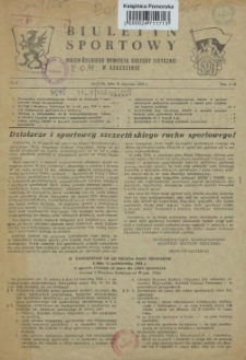 Biuletyn Sportowy Wojewódzkiego Komitetu Kultury Fizycznej w Szczecinie. 1955 nr 1