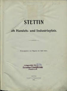 Stettin als Handels- und Industrieplatz