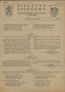 Biuletyn Sportowy Wojew&oacute;dzkiego Komitetu Kultury Fizycznej w Szczecinie. 1955 nr 5