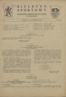 Biuletyn Sportowy Wojewódzkiego Komitetu Kultury Fizycznej w Szczecinie. 1955 nr 6