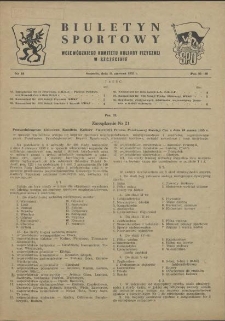 Biuletyn Sportowy Wojewódzkiego Komitetu Kultury Fizycznej w Szczecinie. 1955 nr 10