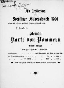 Adress- und Geschäfts-Handbuch für Stettin : nach amtlichen Quellen zusammengestellt. 1901