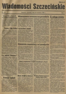 Wiadomości Szczecińskie : biuletyn Urzędu Informacji i Propagandy na Okręg Pomorze Zachodnie. R.1, 1945 nr 38