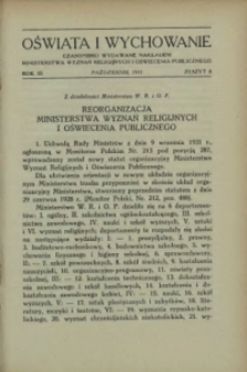 Oświata i Wychowanie. R.3, 1931 nr 8