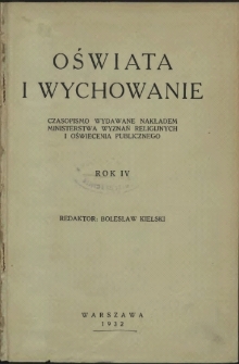 Oświata i Wychowanie. R.4, 1932 nr 2