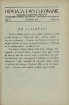 Oświata i Wychowanie. R.4, 1932 nr 10