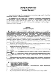 Uchwała Rady Miejskiej w Koszalinie nr XXXIV/410/2009