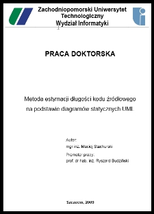 Metoda estymacji długości kodu źródłowego na podstawie diagramów statycznych UML