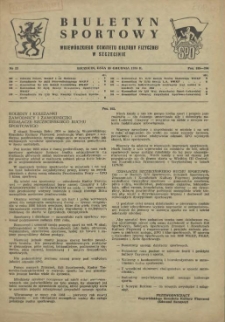 Biuletyn Sportowy Wojewódzkiego Komitetu Kultury Fizycznej w Szczecinie. 1955 nr 23