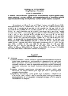 Uchwała Rady Miejskiej w Koszalinie nr XXXVII/426/2009