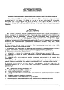 Uchwała Rady Miejskiej w Koszalinie nr XXXVII/430/2009