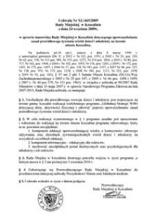 Uchwała Rady Miejskiej w Koszalinie nr XL/465/2009