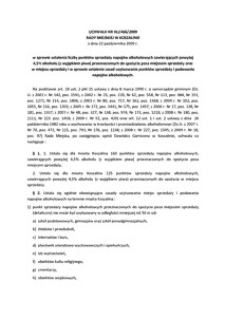 Uchwała Rady Miejskiej w Koszalinie nr XLI/466/2009