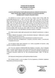 Uchwała Rady Miejskiej w Koszalinie nr XLIV/480/2009