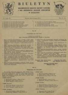Biuletyn Wojew&oacute;dzkiego Komitetu Kultury Fizycznej i Rad Okręgowych Zrzeszeń Sportowych w Szczecinie. R.2, 1956 nr 6