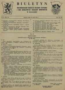 Biuletyn Wojew&oacute;dzkiego Komitetu Kultury Fizycznej i Rad Okręgowych Zrzeszeń Sportowych w Szczecinie. R.2, 1956 nr 10