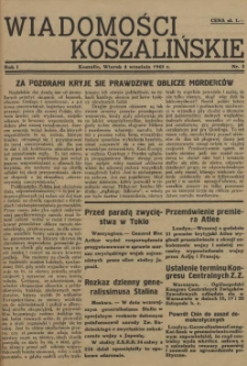 Wiadomości Koszalińskie. 1945 nr 3
