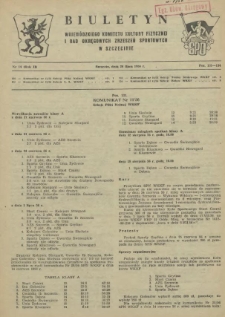 Biuletyn Wojew&oacute;dzkiego Komitetu Kultury Fizycznej i Rad Okręgowych Zrzeszeń Sportowych w Szczecinie. R.2, 1956 nr 14