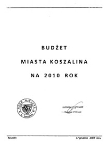 Uchwała Rady Miejskiej w Koszalinie nr XLV/533/2009
