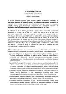 Uchwała Rady Miejskiej w Koszalinie nr XLV/534/2009