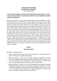 Uchwała Rady Miejskiej w Koszalinie nr XLV/538/2009