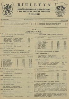 Biuletyn Wojew&oacute;dzkiego Komitetu Kultury Fizycznej i Rad Okręgowych Zrzeszeń Sportowych w Szczecinie. R.2, 1956 nr 19