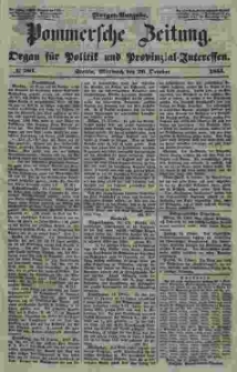 Pommersche Zeitung : organ für Politik und Provinzial-Interessen. 1853 Nr. 201
