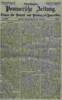Pommersche Zeitung : organ für Politik und Provinzial-Interessen. 1853 Nr. 204