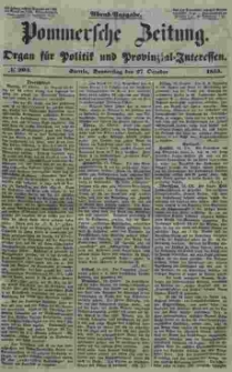 Pommersche Zeitung : organ für Politik und Provinzial-Interessen. 1853 Nr. 204