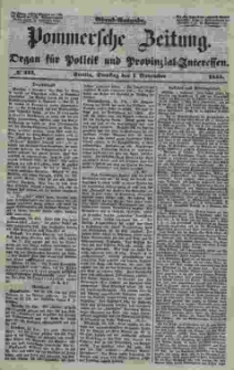 Pommersche Zeitung : organ für Politik und Provinzial-Interessen. 1853 Nr. 212