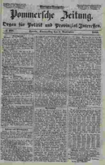 Pommersche Zeitung : organ für Politik und Provinzial-Interessen. 1853 Nr. 215
