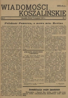 Wiadomości Koszalińskie. 1945 nr 4