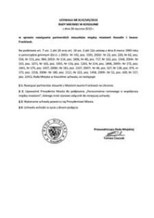 Uchwała Rady Miejskiej w Koszalinie nr XLVI/545/2010