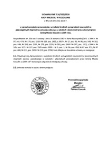 Uchwała Rady Miejskiej w Koszalinie nr XLVI/552/2010