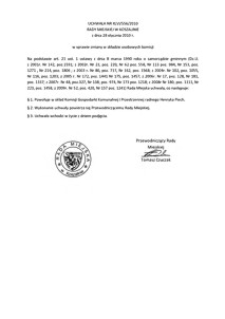 Uchwała Rady Miejskiej w Koszalinie nr XLVI/556/2010