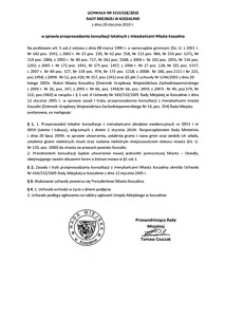 Uchwała Rady Miejskiej w Koszalinie nr XLVI/558/2010