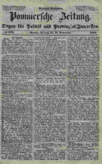 Pommersche Zeitung : organ für Politik und Provinzial-Interessen. 1853 Nr. 229